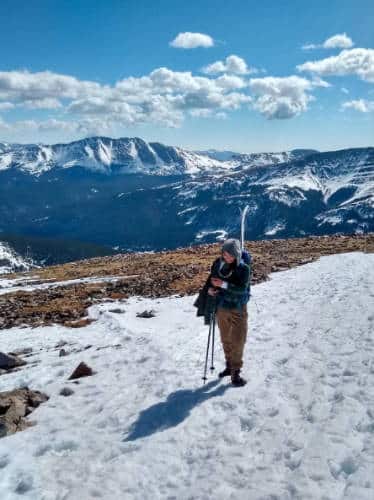 Abigail Bliss durante una caminata en Quandary Peak