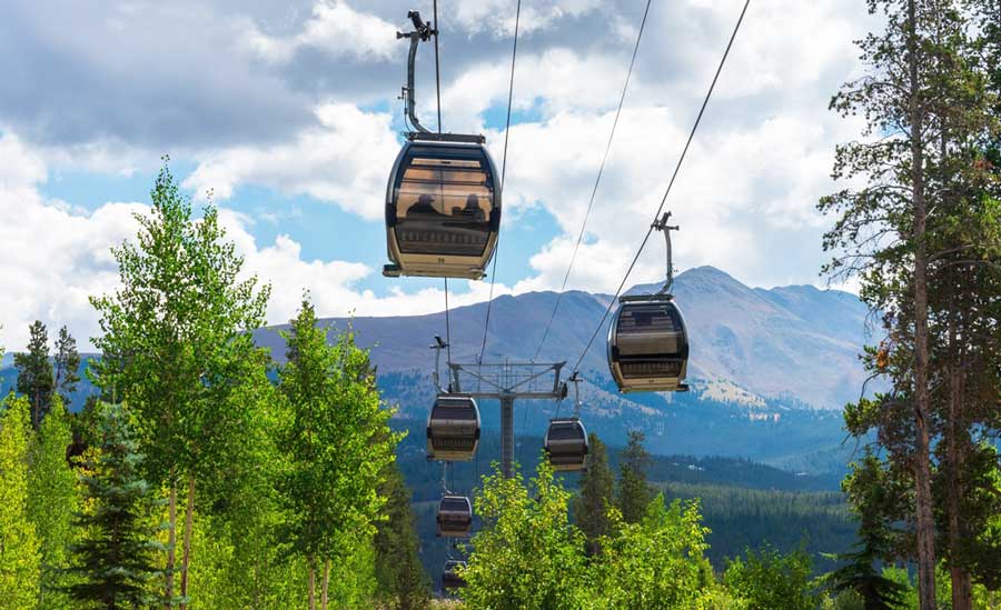 Vista de góndolas en Breckenridge, Colorado