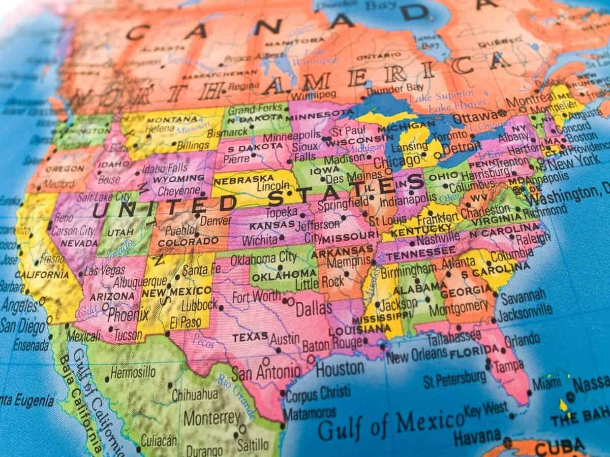 Global Studies Un Colorido Primer Mapa De Estados Unidos.  - Noticias, lugares, comida, recreación y vida de Texas.