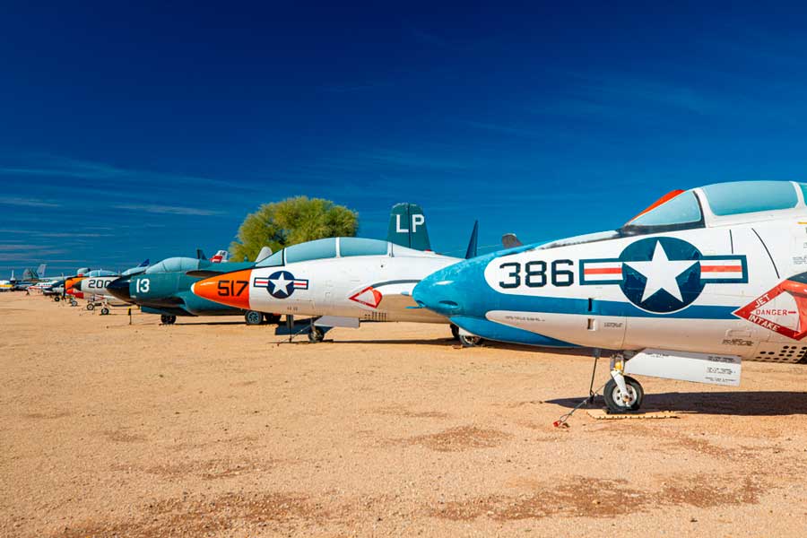 Aeronaves históricas expuestas en el Museo Pima del Aire y el Espacio