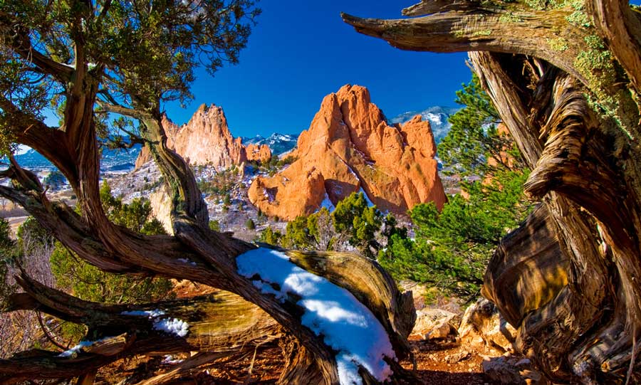Vista panorámica de la formación rocosa en Colorado